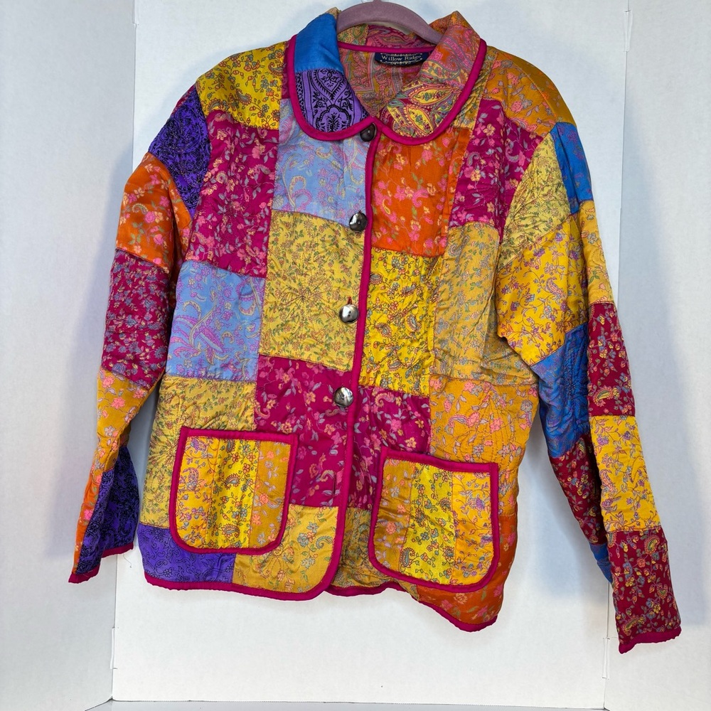 Willow Ridge- Patchwork Quilted Button-Front Jack… - image 2